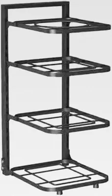 Produktbild von Pfannen Organizer, 4 Stöckiges Topf Organizer Multifunktionales Verstellbares Pfannen- und Topfregal, Pfannenständer Deckelhalter für Schrank, Arbeitsplatten-Organizer