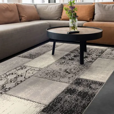Zdjęcie produktu dla Dywan do wnętrz i na zewnątrz Coton łatwy w pielęgnacji i trwały, szary 200x290 cm