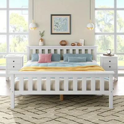 Productafbeelding van Tweepersoonsbed – Bedframe – Houten bed – Inclusief lattenbodem – 140x200 cm – Massief dennenhout