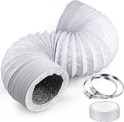 Obrázok produktu pre Odtoková hadica 100 mm, biela, 3 m, ohybná
