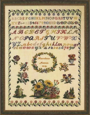 Produktbild von Permin Kreuzstich Stickpackung "Karoline Marca", Zählmuster, 37x47cm, 39-1313