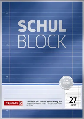 Produktbild von BRUNNEN Schulblock A4 Lineatur 27 50 Blatt Premium 1052627