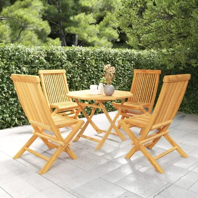 Produktbild von ZMH 5-tlg. Garten-Essgruppe Massivholz Teak