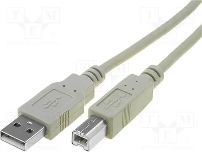 Zdjęcie produktu dla 1x Kabel USB, wtyk typu A, wtyk typu B, 3 metry, USB 2.0, pozłacany, kolor: szary, model: AK-300102-030-E