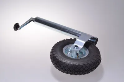 Immagine prodotto di Ruota di appoggio per rimorchio auto, con pneumatico, sistema di gonfiaggio a manovella, 260/80
