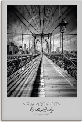 Produktbild von ARTland Leinwandbild NEW YORK CITY Brooklyn Bridge III Größe: 40x60 cm