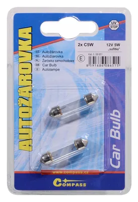 Obrázek produktu pro Žárovka 12V C5W 5W sufit blister 2ks