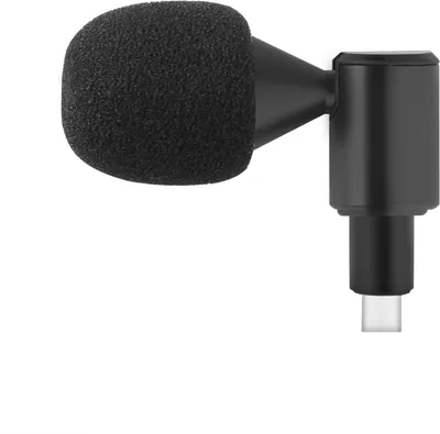 Produktbild von Mikrofon pro chytré telefony Mini Plug-In - kardioidní snímač s Type-C Stecker, 90° Winkel verstellbar, inkl. 2 Windschutz für Smartphone Livestreaming & Vlogs