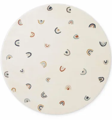 Produktbild von Hanse Home Kinderteppich Ravi, Spielteppich, Regenbogen, Kinderzimmer, Creme