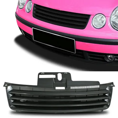 Kühlergrill Sportgrill Schwarz ohne Emblem für VW Polo 9N ab 2001-2005 – Produktansicht