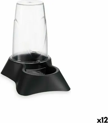 Obrázek produktu pro Miska na krmivo pro domácí zvířata Transparentní antracitový polypropylen 650 ml 12,5 x 18 x 19 cm (12 kusů)