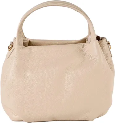 Immagine prodotto di Borsa a mano in pelle Giuliano, modello Aanya, da donna, prodotta in Italia, color beige