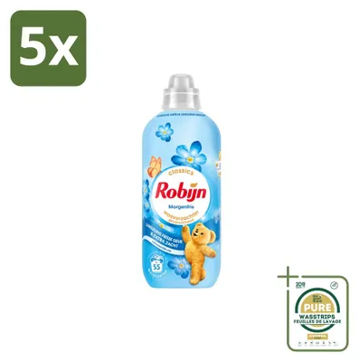 Produktbild von 5 x Robijn Wasverzachter Morgenfris - 1,1 l - Vorratspackung - 5 Stücke