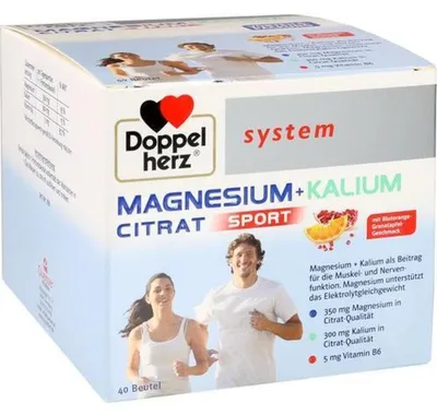 Productafbeelding van Doppelherz systeem MAGNESIUM + KALIUM CITRAAT, 40 sachets