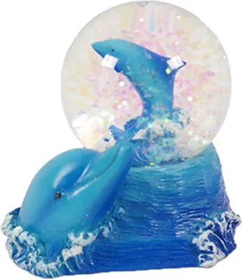 Produktbild von Glitzerkugel Delfin, 6 cm,  Schneekugel Tier Tiere Schneekugeln Delfine