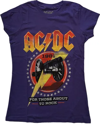 Produktbild von AC/DC For Those About To Rock '81 Purple M Damen T-Shirt