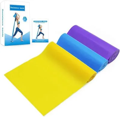 Produktbild von Famanu Widerstandsbänder Set von 4 - Ganzkörper Fitnessbänder - Bootybands