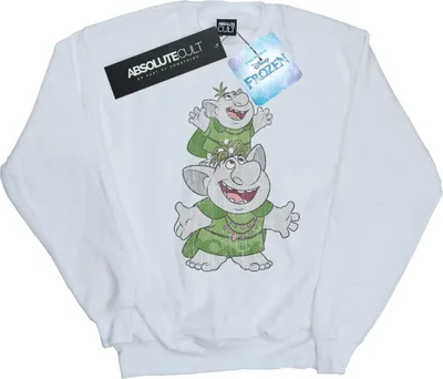 Produktbild von Disney - "Frozen Handstacking Trolls" Sweatshirt für Damen BI19038 (L) (Weiß)