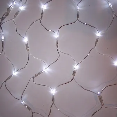 Produktbild von LED Pavillon Lichternetz 128er kaltweiß 3x3m Kabel transparent BA11751