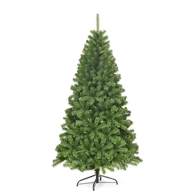 Produktbild von GOPLUS 180cm künstlicher Weihnachtsbaum, Weihnachtsfichte mit 928 PVC-Nadeln & faltbare Metallständer, Dekotanne für Innen- und Außendekoration