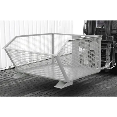 Produktbild von BAUER Kippbehälter mit Gitterwänden - 1.000 l Volumen - 500 kg - verzinkt