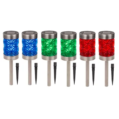 Produktbild von 6er Set LED Garten Solar Lampen Mystic Star mit Erdspieß Solarlampen Terrasse Solarleuchten