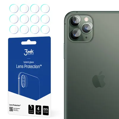 Produktbild von 3mk Hybridglas Lens Protection für Apple iPhone 11 Pro Max Kamera Objektiv Kameralinse 0,16mm 6H (4 Stück)