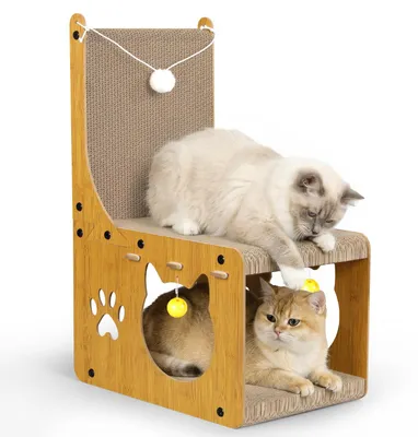 Productafbeelding van Gimars krabplank voor katten, L-vormige krabplank, krabkarton voor katten