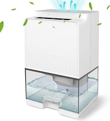 Immagine prodotto di Deumidificatore - 1000 ml - LED - Assorbimento dell'umidità - Portatile e silenzioso, ideale per camere da letto e bagni - Sbrinamento automatico/spegnimento automatico - Contro muffa e umidità - Garage - Armadio