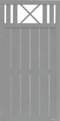 Produktbild von Zaun Teilelement Konsta Provence 90 x 180 cm hellgrau