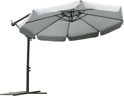 Produktbild von Parasol ogrodowy składany 8 segmentów szary 350cm