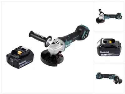 Image de Makita DGA 517 G1 Meuleuse d'angle sans fil 18 V 125 mm Brushless + 1x batterie 6,0 Ah - sans chargeur