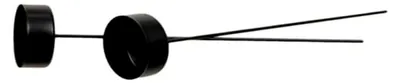 Produktbild von 4-teiliges Set Teelichthalter schwarz 20 cm Metall Windlichter Kerzenhalter