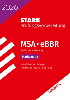 Produktbild von STARK Lösungen zu Mathematik - MSA/eBBR 2026 Berlin/Brandenburg - Prüfungsvorbereitung