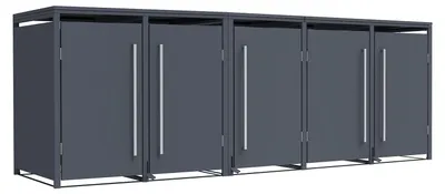 Obrázok produktu pre Westmann Pedura 5 kovový kontajner na odpadky s pedálom 5x240 l antracit