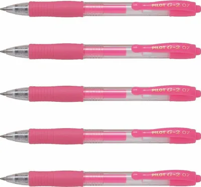 Produktbild von Pilot G2-07 Gelschreiber Neonpink - 5er-Set