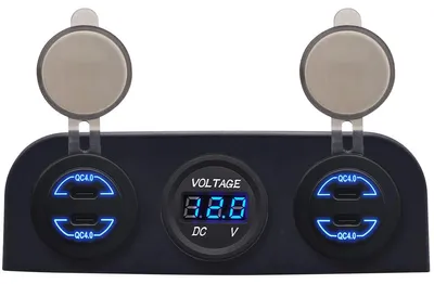 Produktbild von ProRide 12V USB-C Autoladegerät 4 Ports 30W QC4.0 P19185 mit Voltmeter