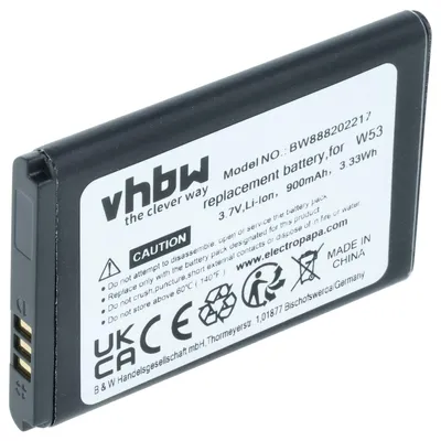 Produktbild von vhbw Akku kompatibel mit Yealink W53, W53P schnurlos Festnetz Telefon (900 mAh, 3,7 V, Li-Ion)