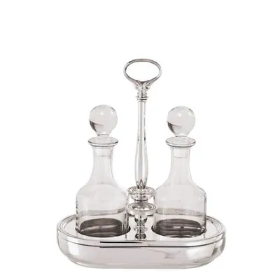 Image de Ensemble pour vinaigre et huile Sambonet S0146 Contour, argenté