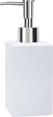 Produktbild von Spirella Seifenspender "Quadro" Porzellan Flüssigseifen-Spender 300ml Weiß
