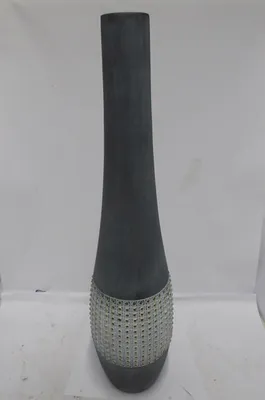 Produktbild von Gilde Bodenvase, Brooklyn, Keramik, anthrazitfarben, VE 1, D. 14 cm Höhe: 61.00 cm Durchmesser: 14.00 cm 34766