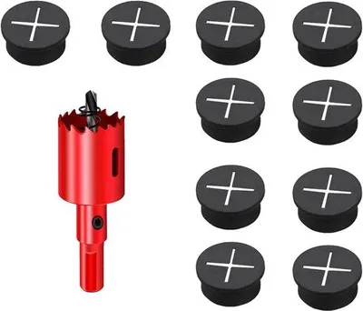 Immagine prodotto di Organizzatori per cavi, 10 pezzi, nero, 25 mm