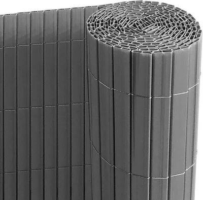 Productafbeelding van PVC Privacy Scherm Antraciet voor Balkon en Hek - 140x500 cm