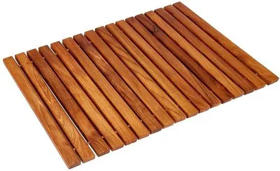 Immagine prodotto di Tappetino antiscivolo in legno - Caldo e confortevole - 1 pezzo - 40 x 60 cm