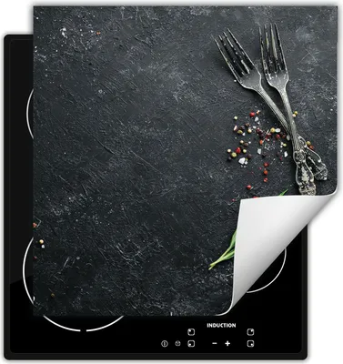 Immagine prodotto di DarHaus Piastra di copertura per stufe 60x52 cm Tappetino antiscivolo Roll-up, ardesia - Spezie
