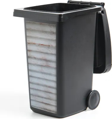 Produktbild von MuchoWow® Mülltonnenaufkleber Riffelblech - Rost - Retro 44x98 cm - Containeraufkleber - Aufkleber - Mülltonnen-Aufkleber