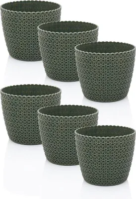 Productafbeelding van Famanu bloempot, 6 x 10,8 cm - Groen, 30% houtinhoud