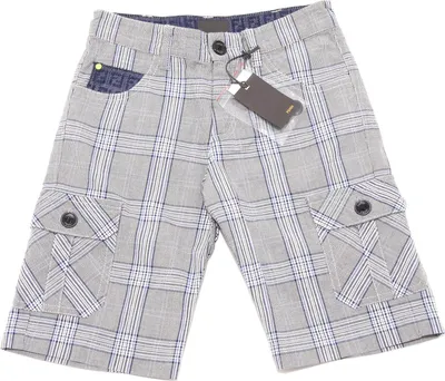 Produktbild von 5522G Bermuda babyblau grau creme schwarz FENDI Hose Shorts Kinder