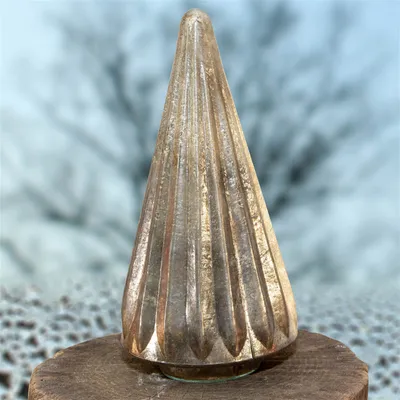 Produktbild von Skulptur, Grau, Glas in Weihnachtsbaum Optik, Weihnachten, wie Tannenbaum
