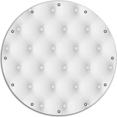 Produktbild von Wallario rundes Outdoor-Poster für Garten oder Balkon, Motiv Weiße Ledertür, 90 cm Durchmesser